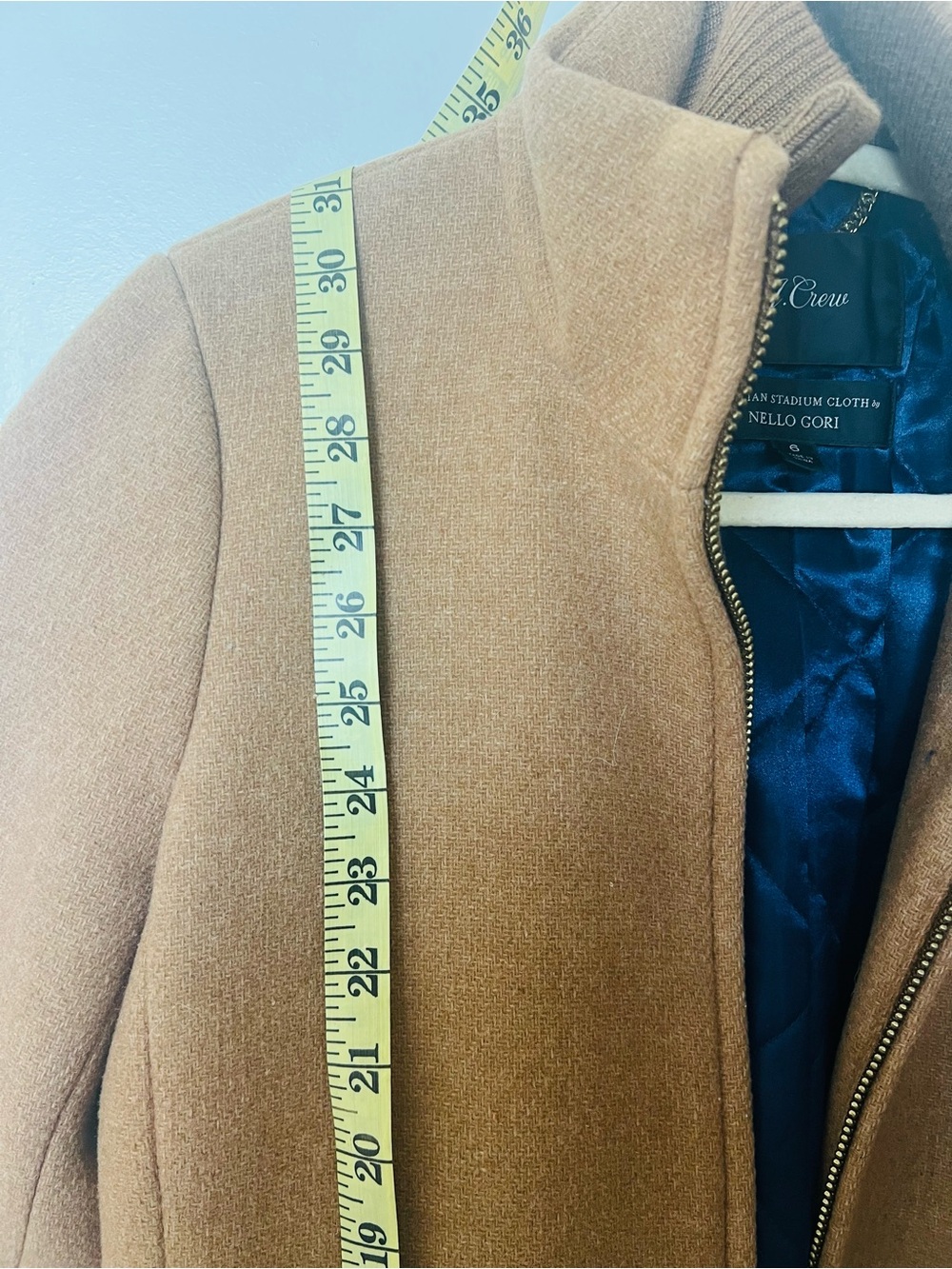 J. Crew Lodge Coat in Italian stadium- cloth wool. Quilted Lined - Picture 8 of 9